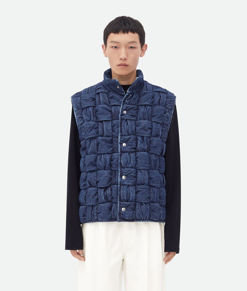 Intrecciato Denim Gilet 1