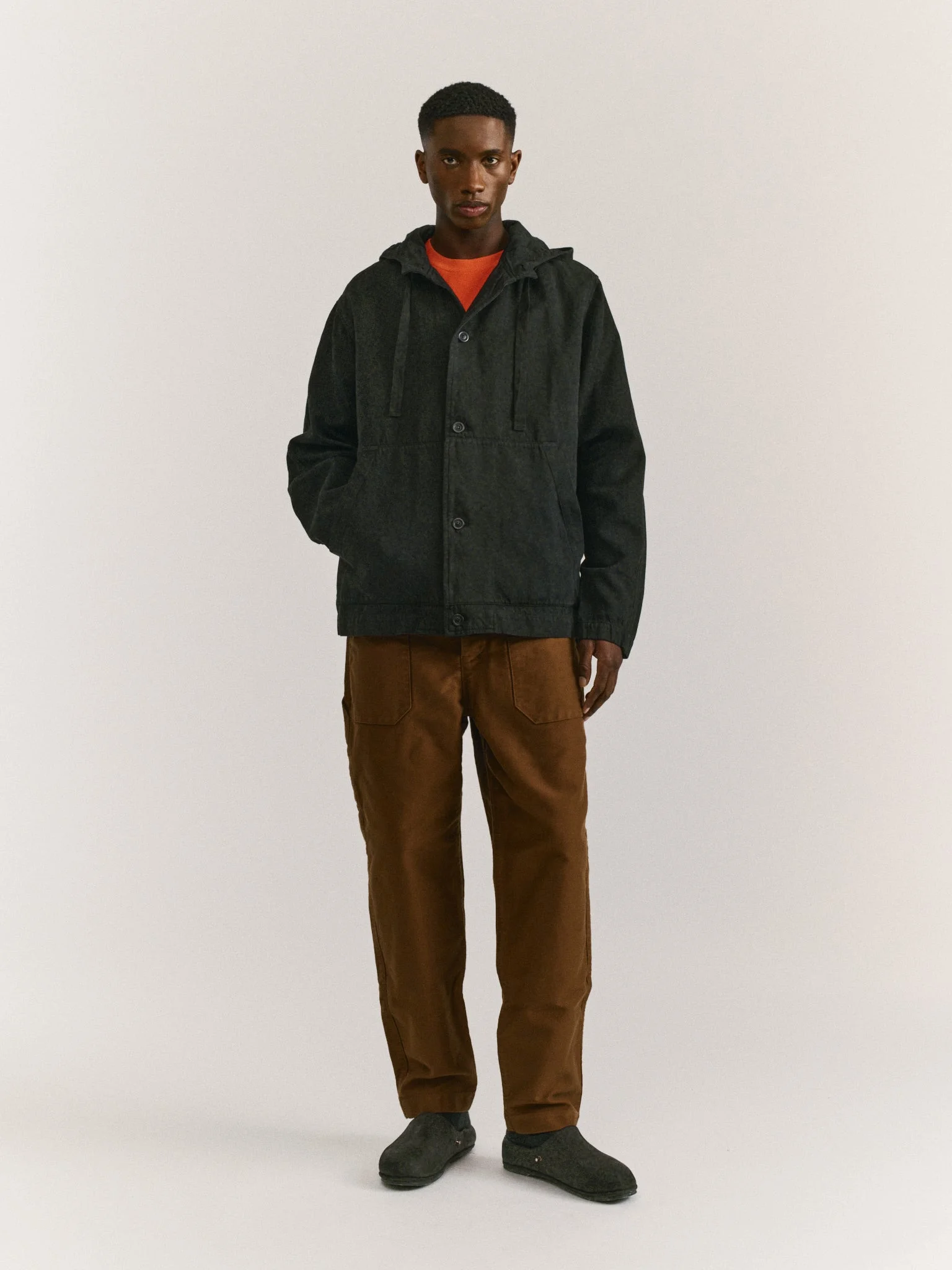 WORKER HOODIE - CLEANY - BLACK - 1