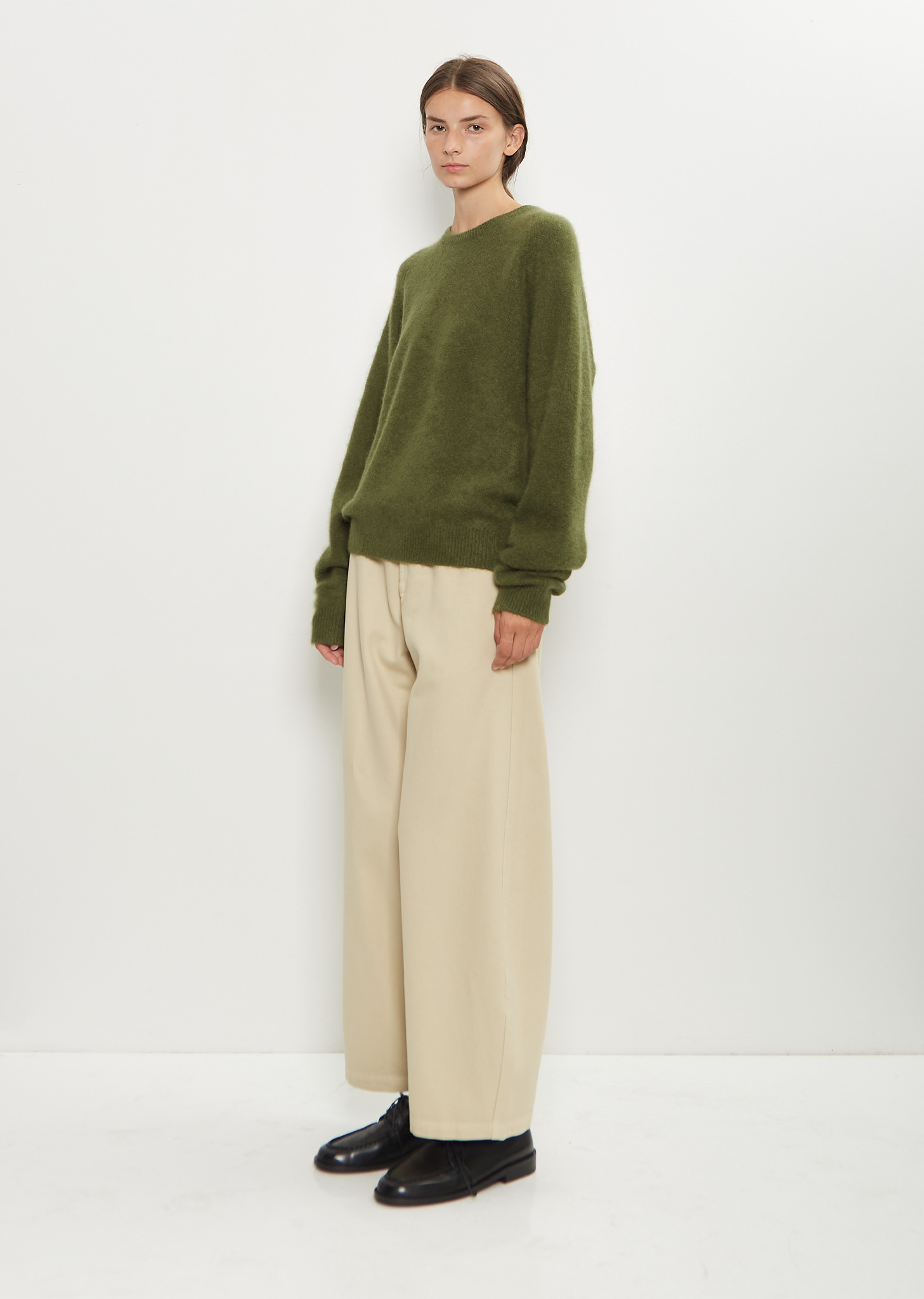 Cashmere Silk R-Neck Sweater - 4