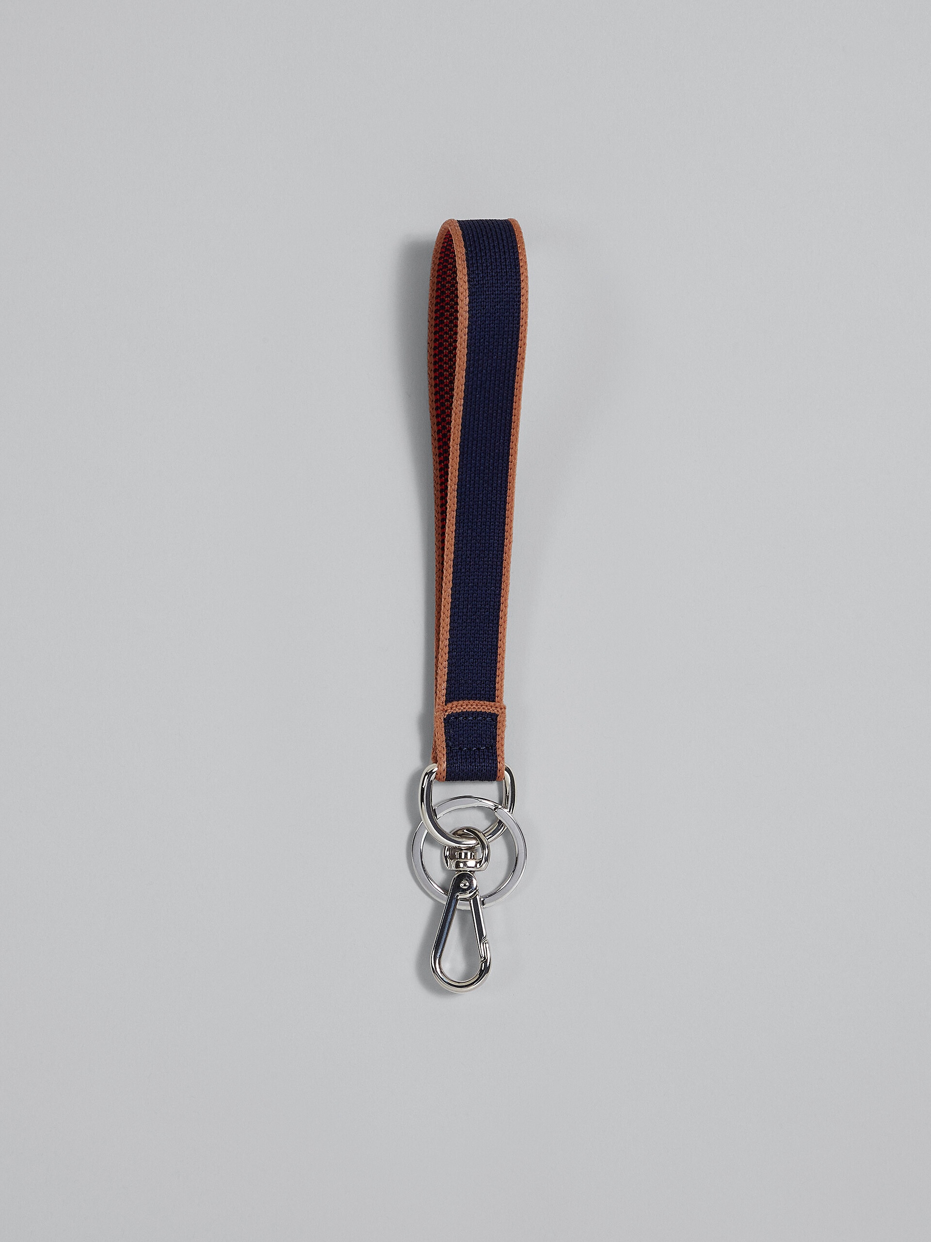 BLUE JACQUARD KEYRING - 2