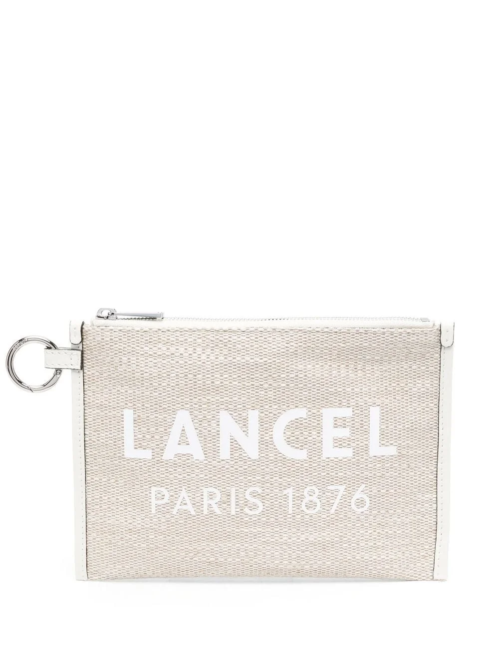 logo-print clutch bag - 1