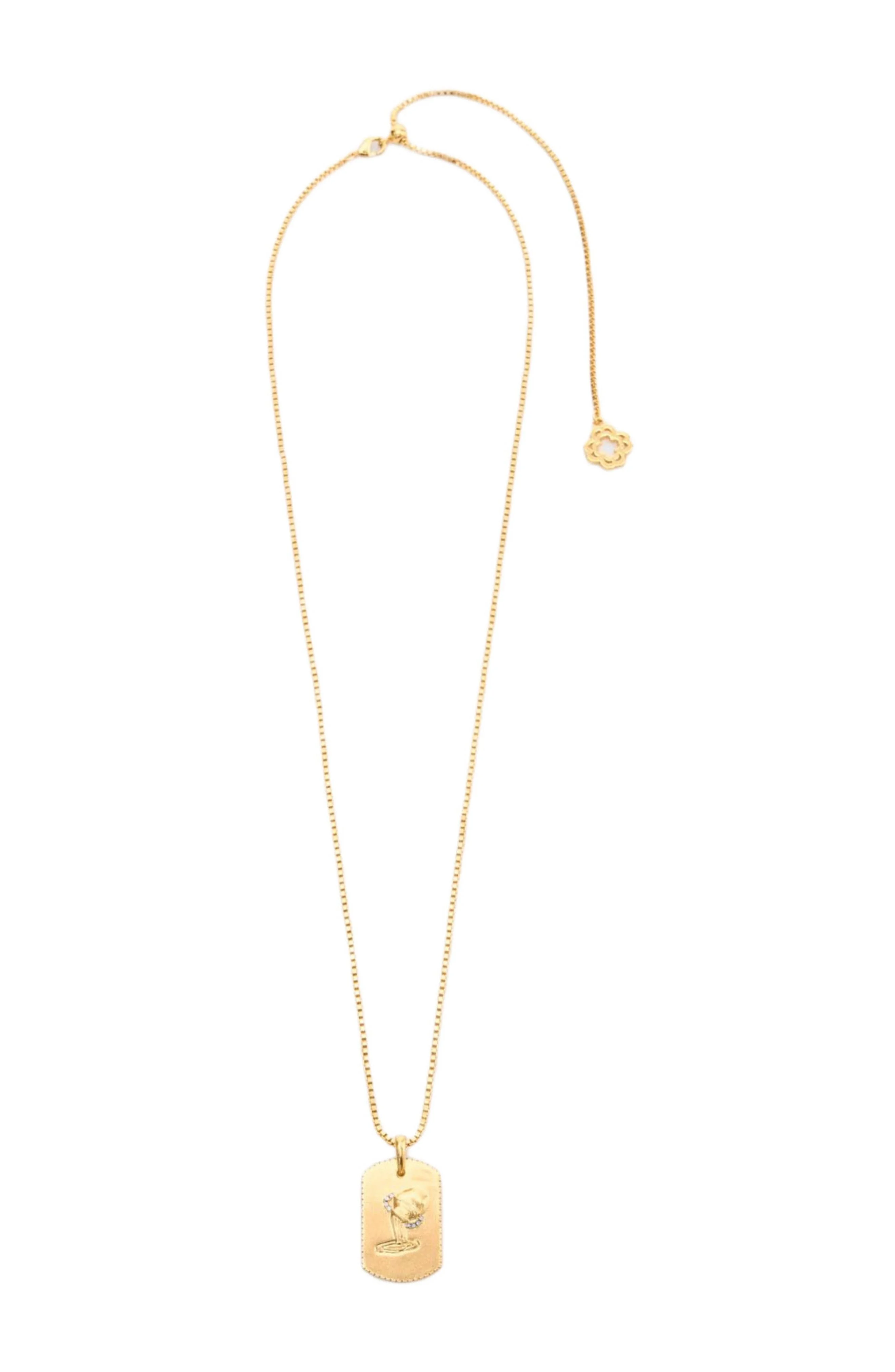 maje Zodiac sign plaque necklace in Aquarius at Nordstrom - 1
