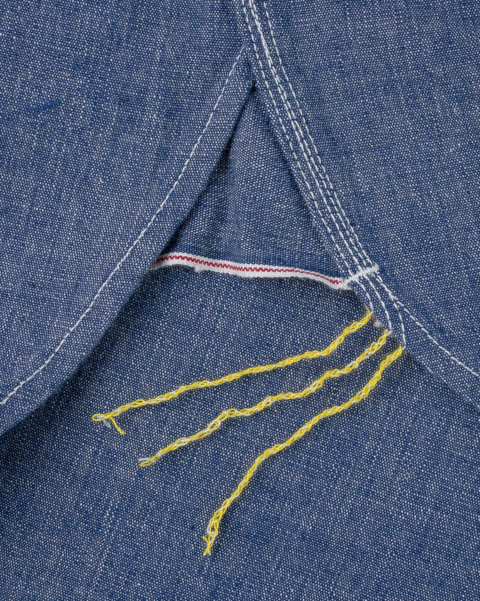 IHSH-21-BLU 10oz Selvedge Chambray Work Shirt - Blue - 10