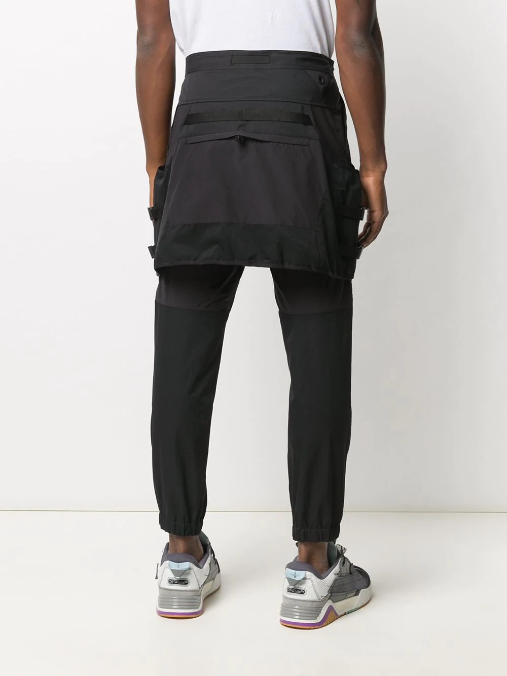 panelled tapered trousers - 4