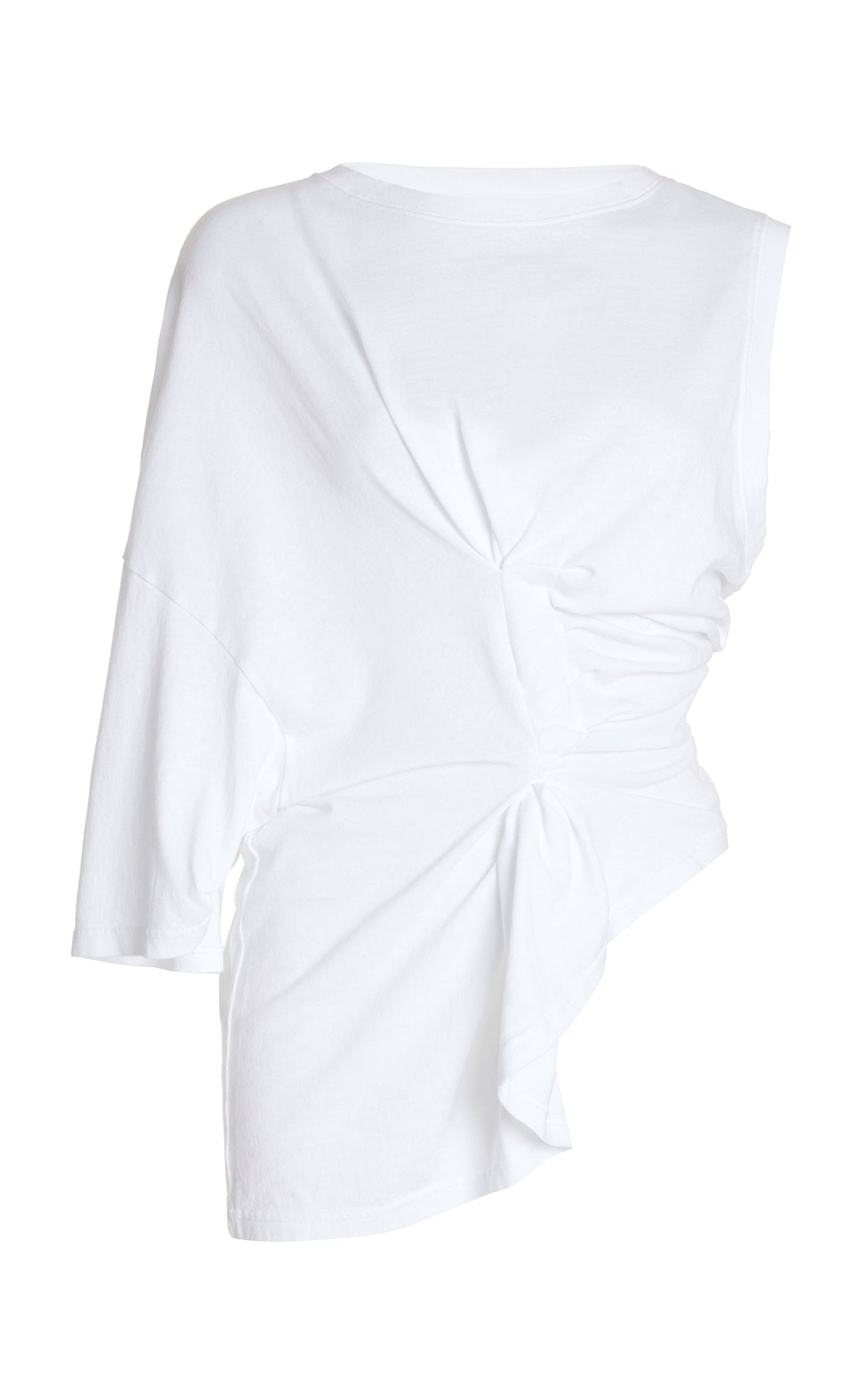 KNOTTED JERSEY TOP WHITE - 5
