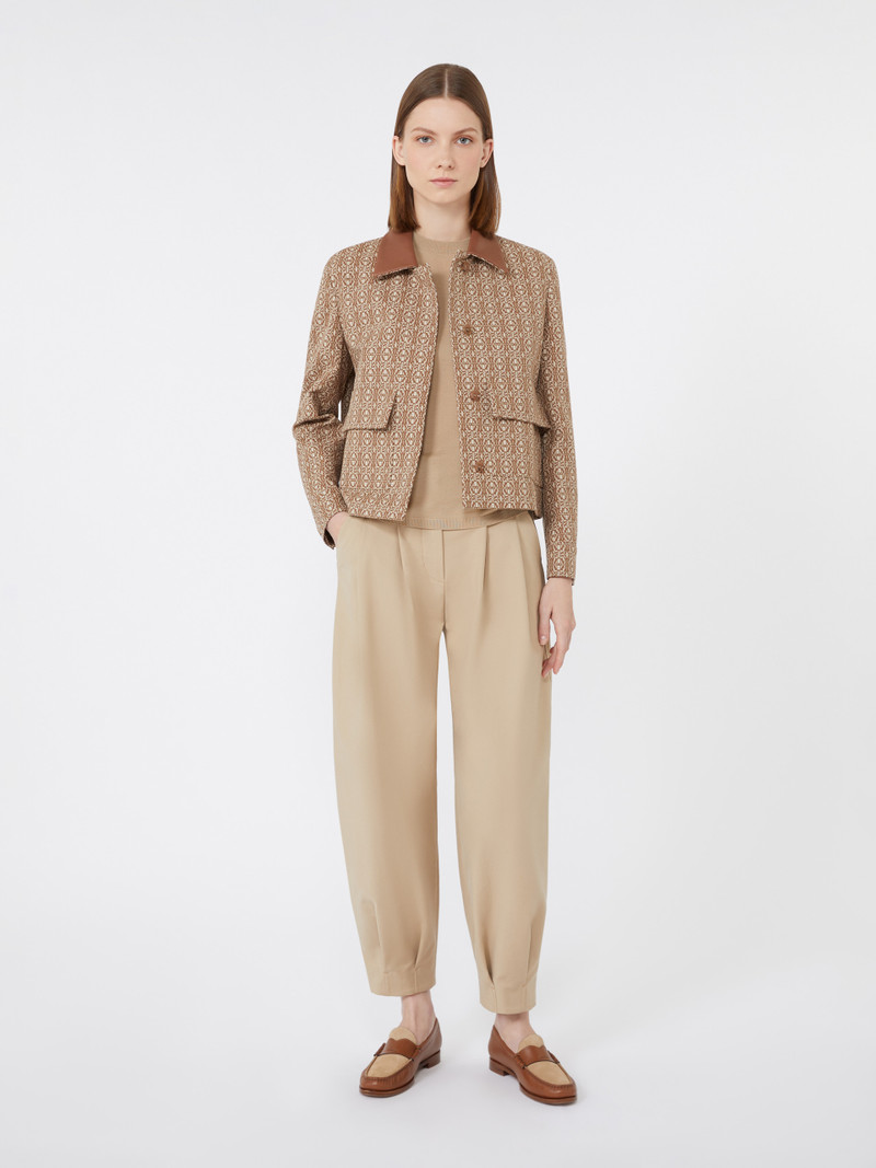Max Mara VIBORG Jacquard boxy jacket outlook