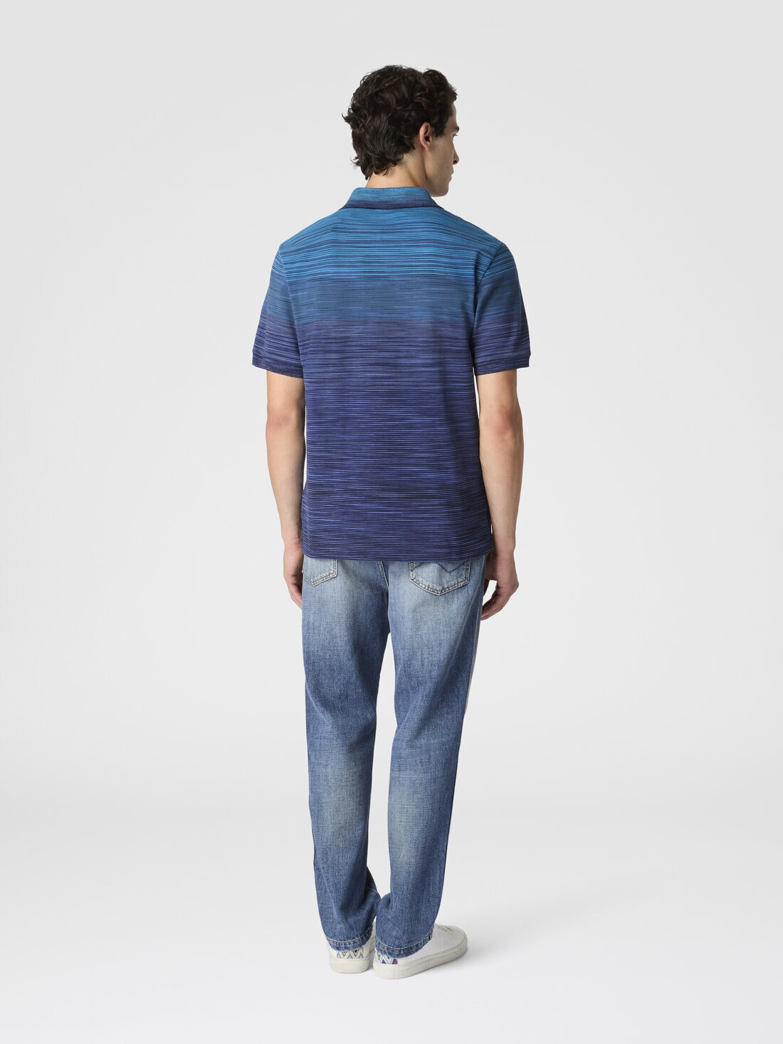 Short Sleeve Polo with Flame Knit - 3