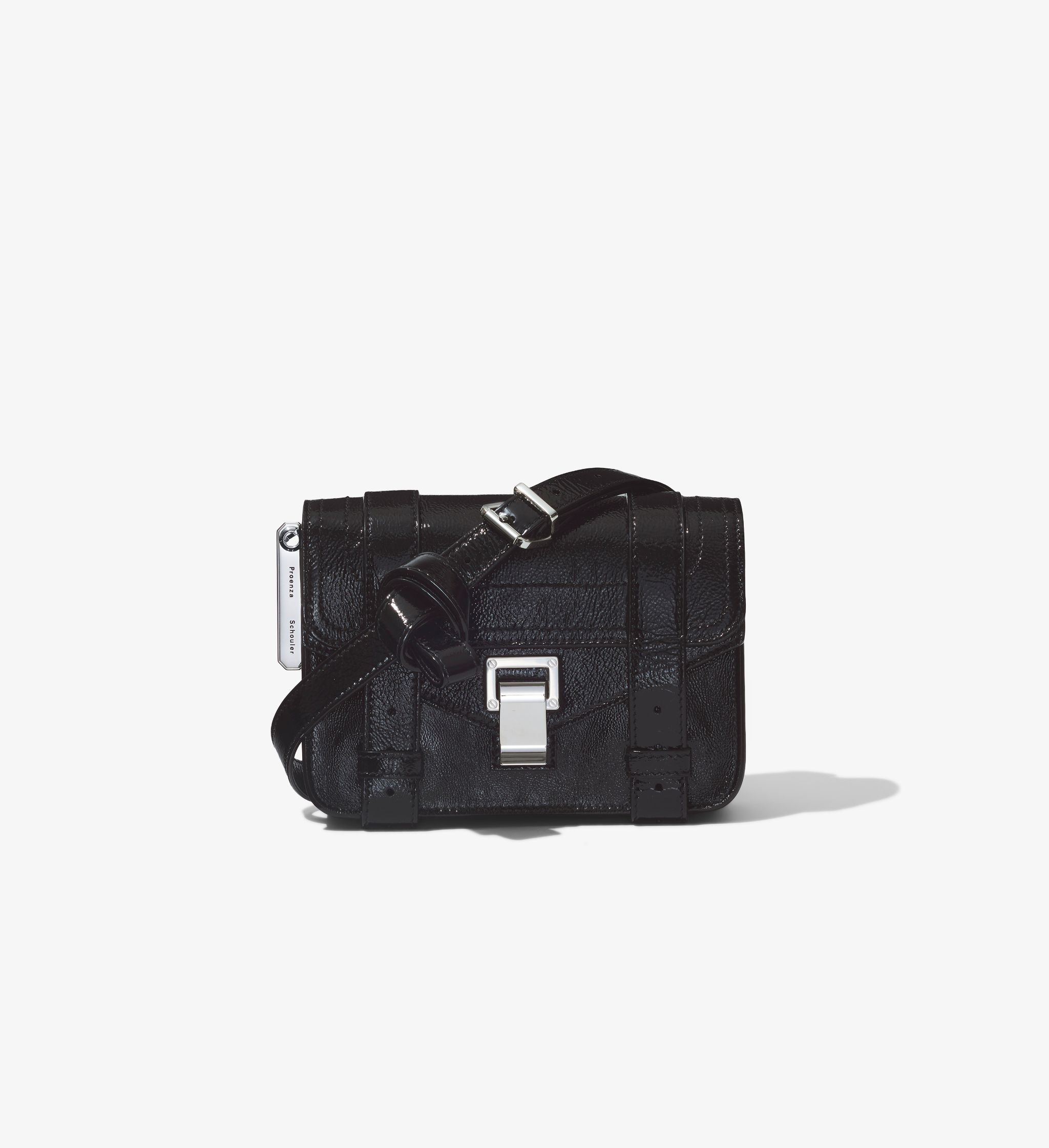 Crinkled Patent PS1 Mini Crossbody Bag - 1