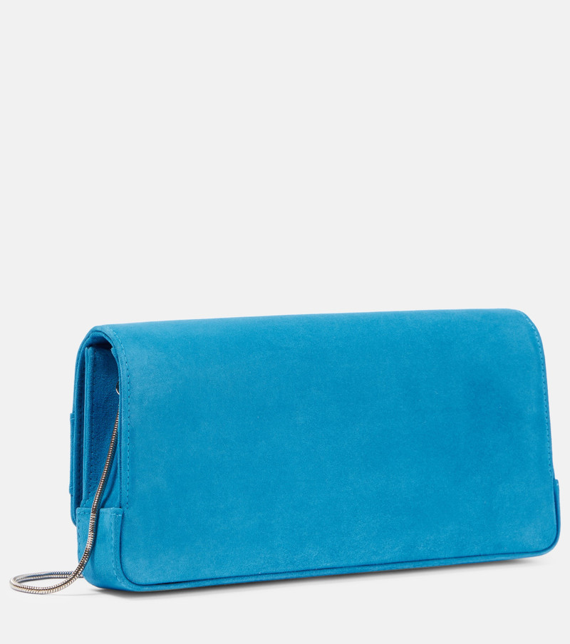 Manolo Blahnik Maygot suede clutch outlook