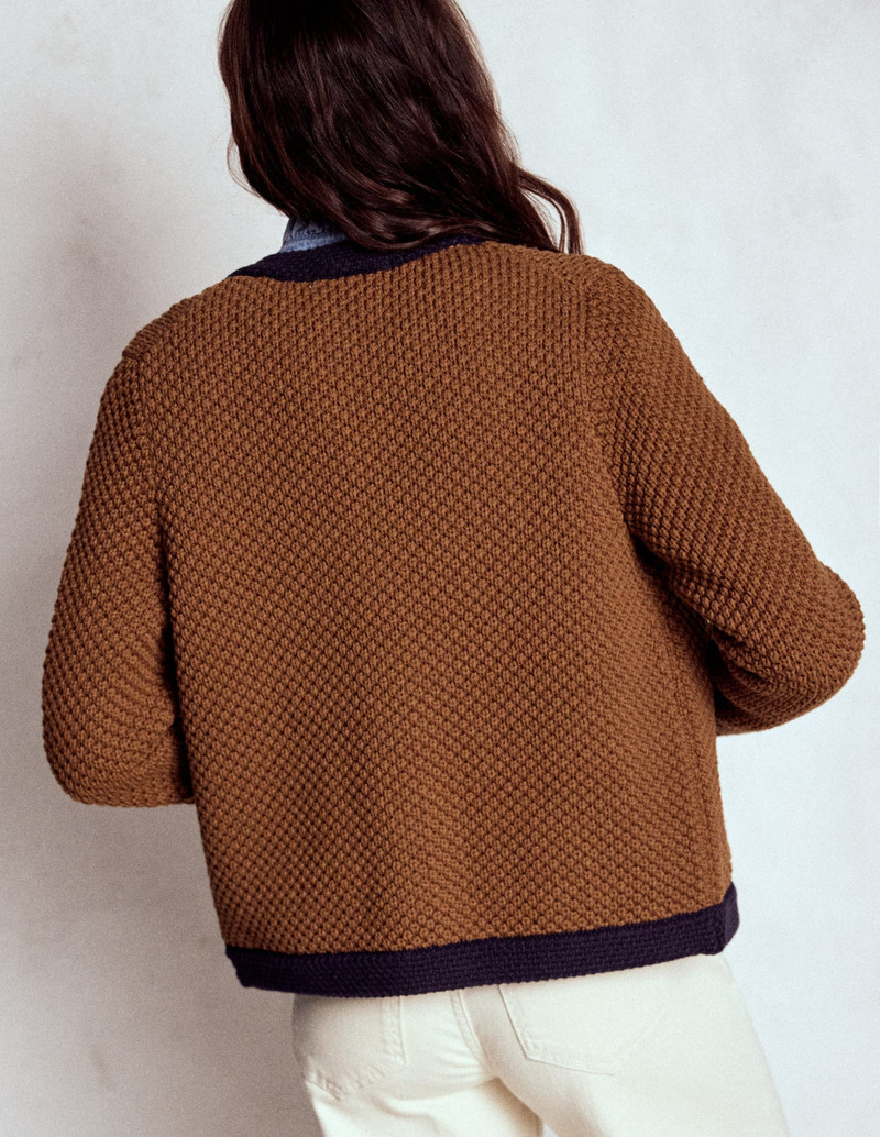 Libby Knitted Jacket-Camel 4