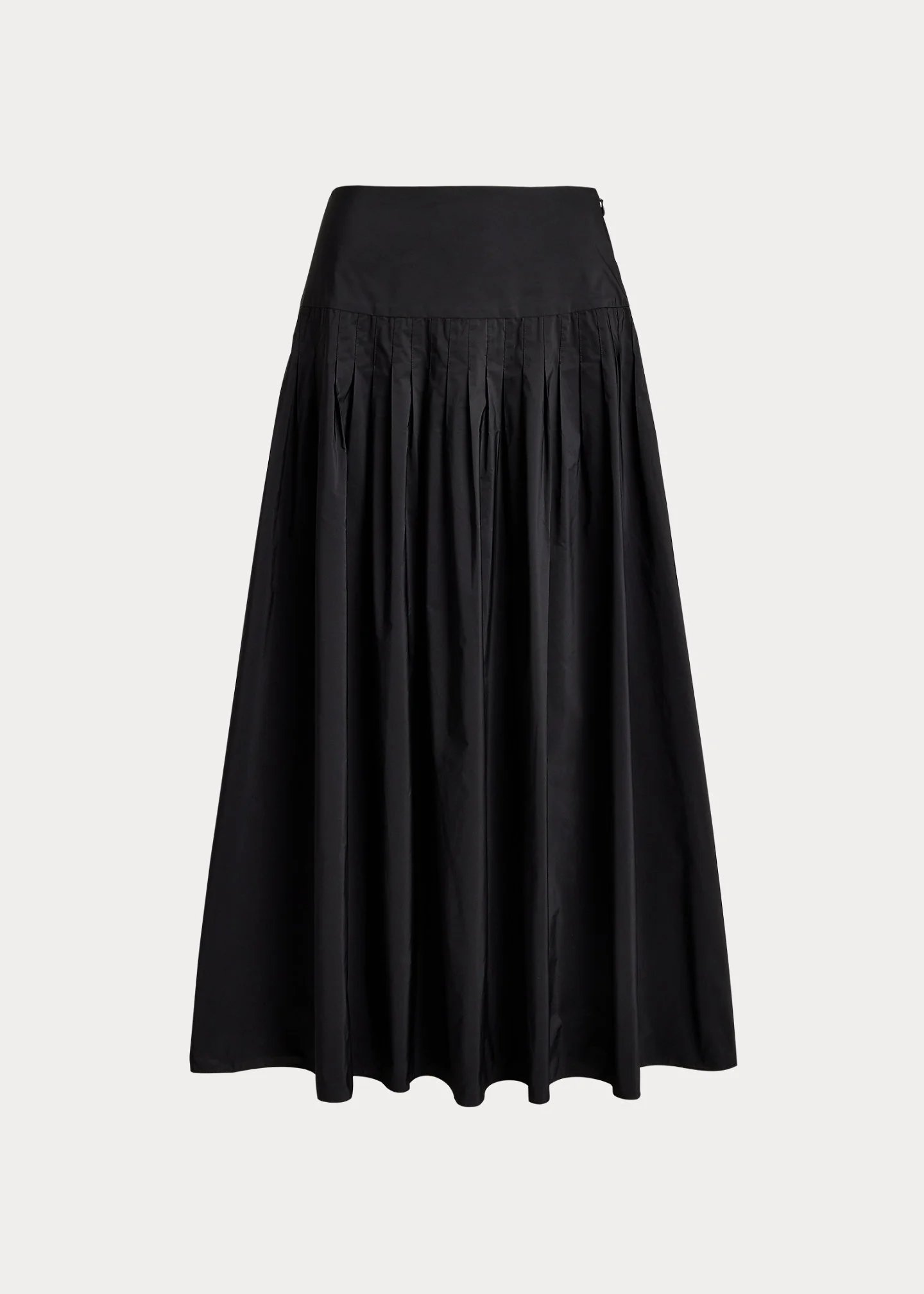 Pleated Taffeta Maxi Skirt - 1