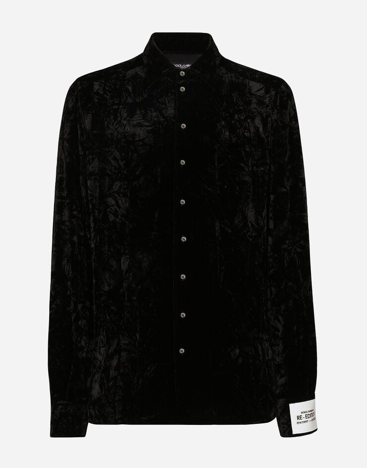 Crushed velvet shirt - 1