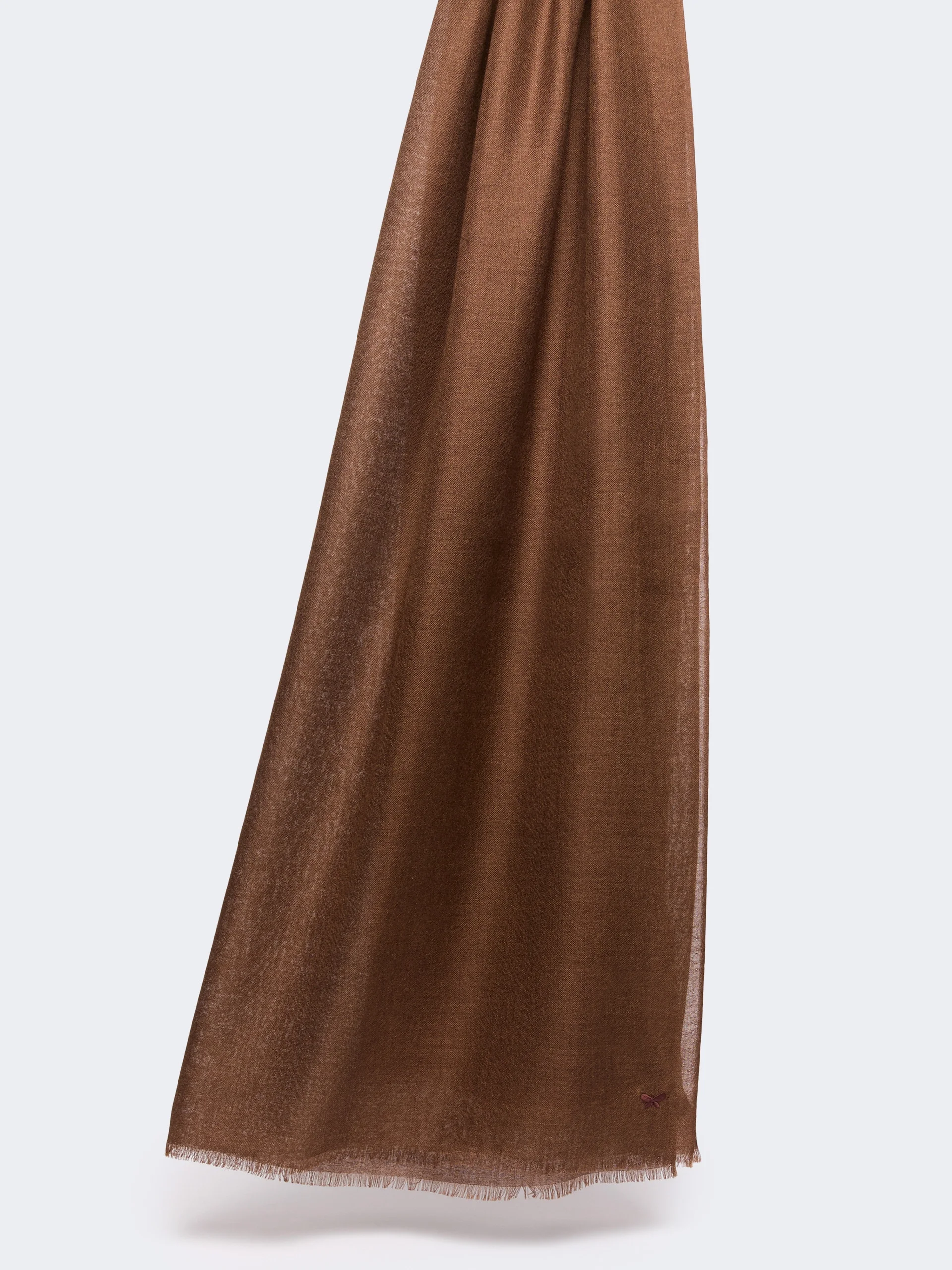 RAUCHE Cashmere and silk stole - BROWN - 1