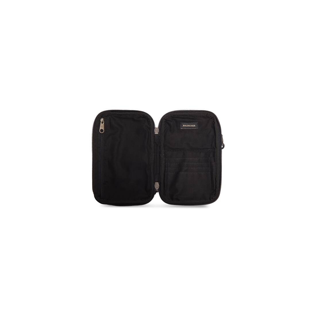 Men's Explorer Crossbody Pouch Bag in Black - 2
