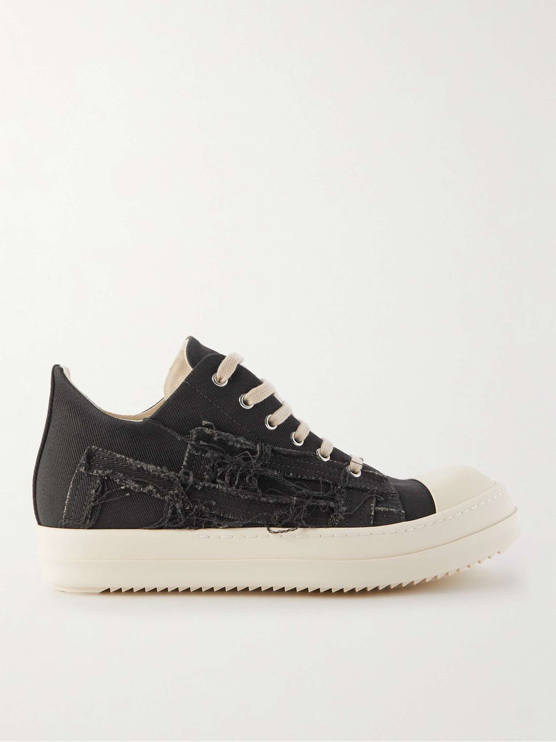 Distressed Gabardine Sneakers - 1