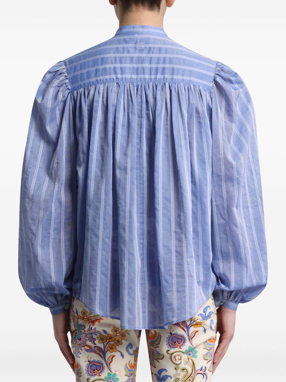 striped voile shirt - 3