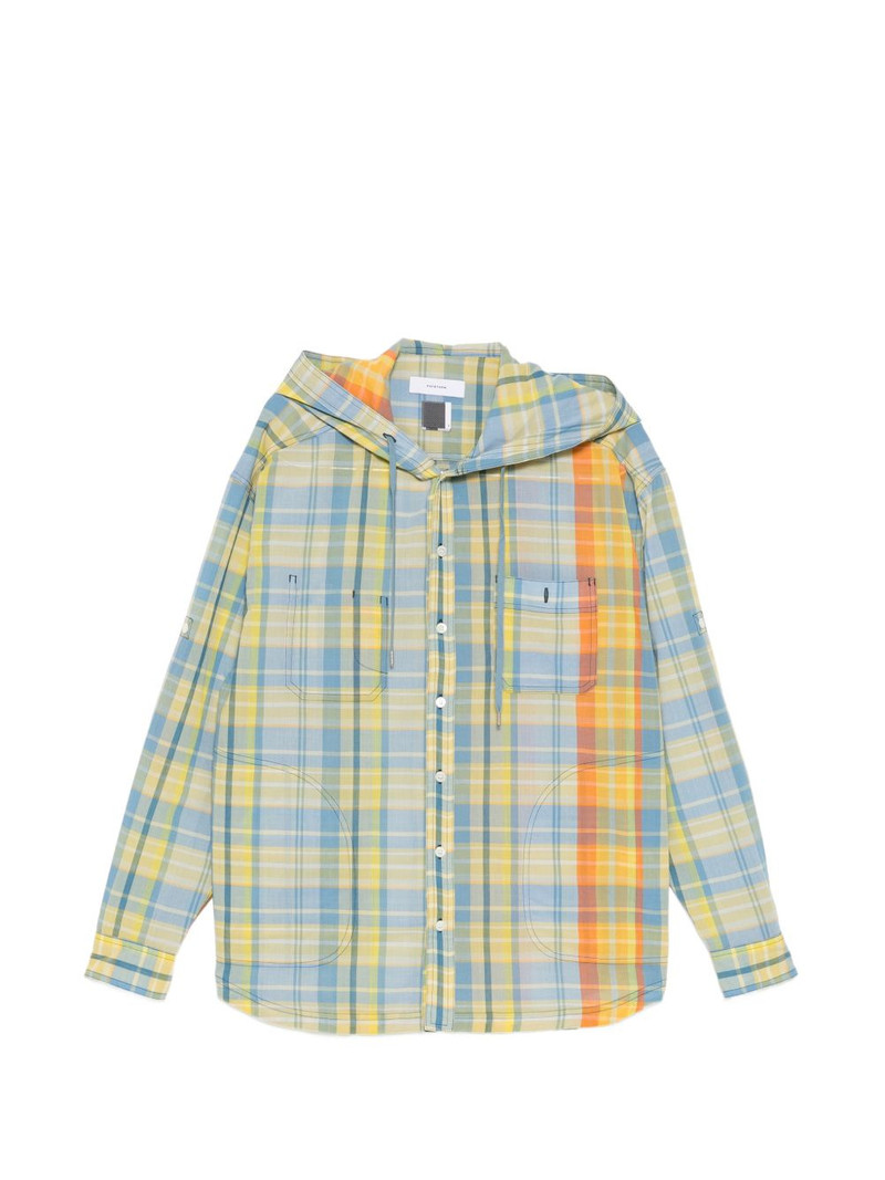 checked hooded shirt 1