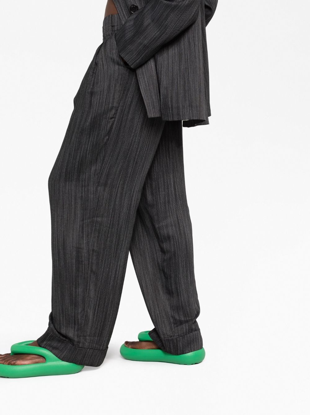 striped wide-leg trousers - 5