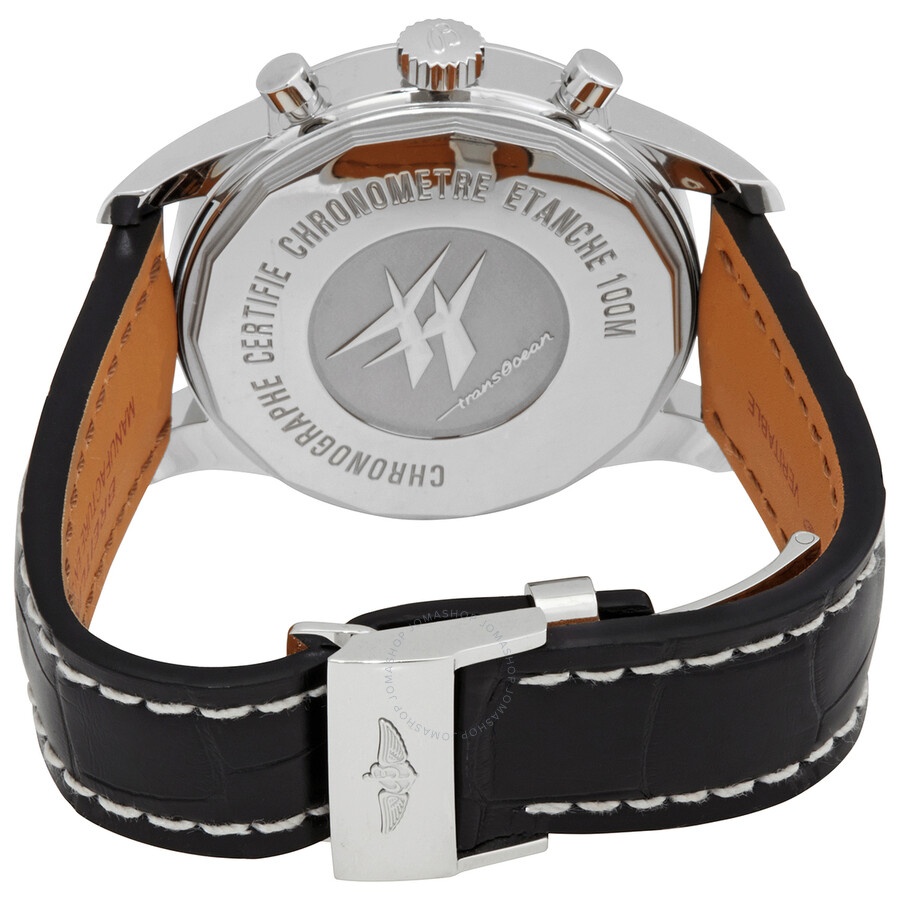 Breitling Transocean Chronograph Unitime Black Dial Automatic Men's Watch AB0510U4-BB62BKCD - 3