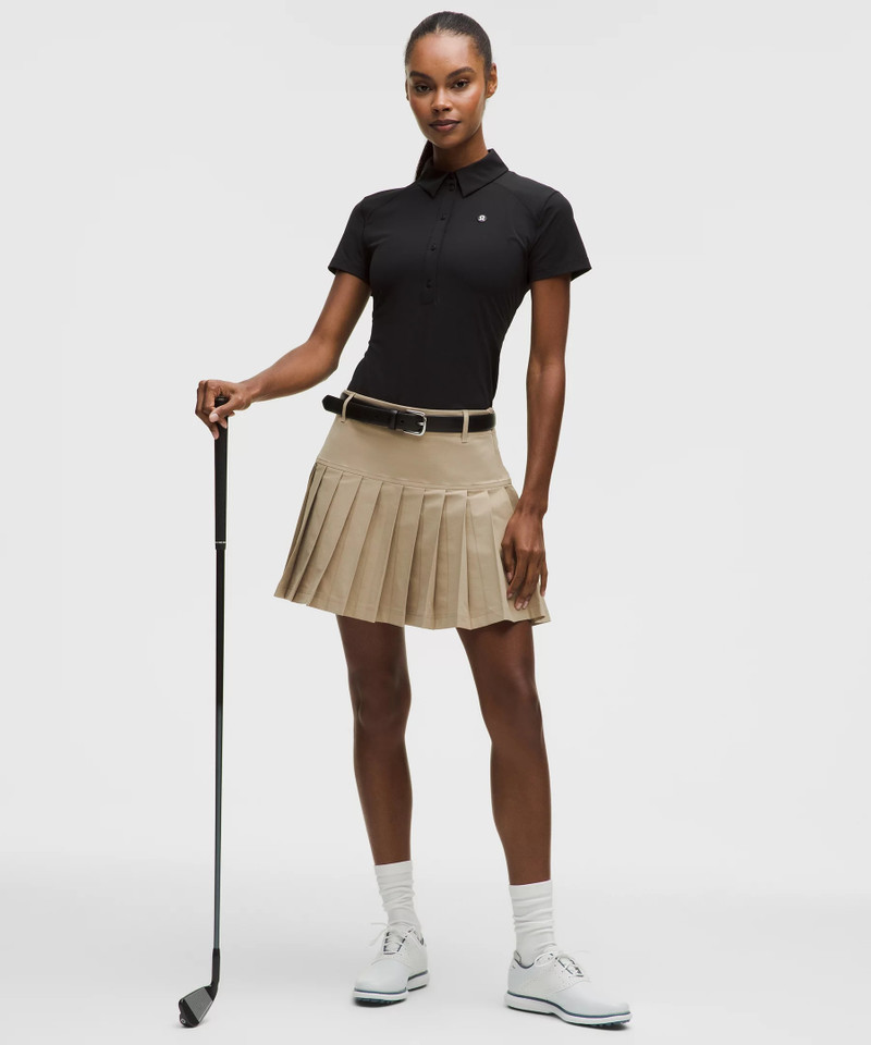Drop-Waist Pleated High-Rise Golf Skirt 1