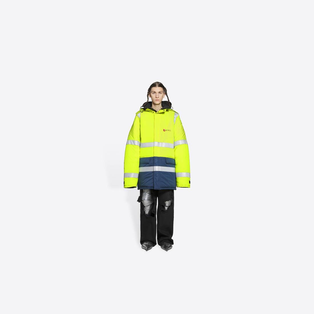 Men's Reversible Parka in Yellow - 3