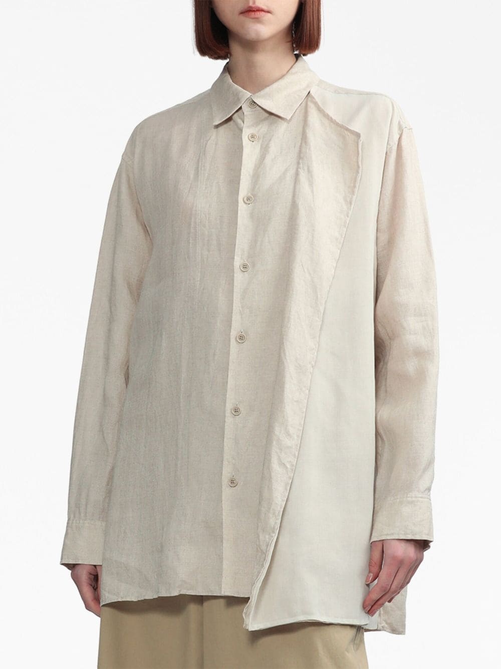 linen buttoned shirt - 3