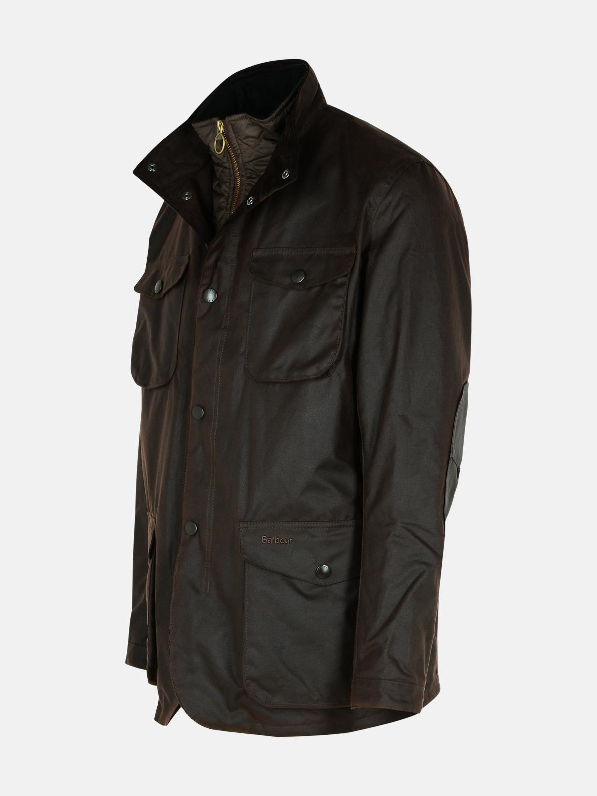 'OGSTON' BROWN WAXED COTTON JACKET - 2