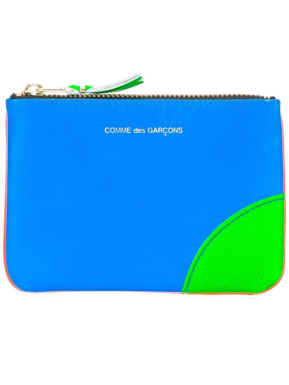 colour block zipper purse - 1