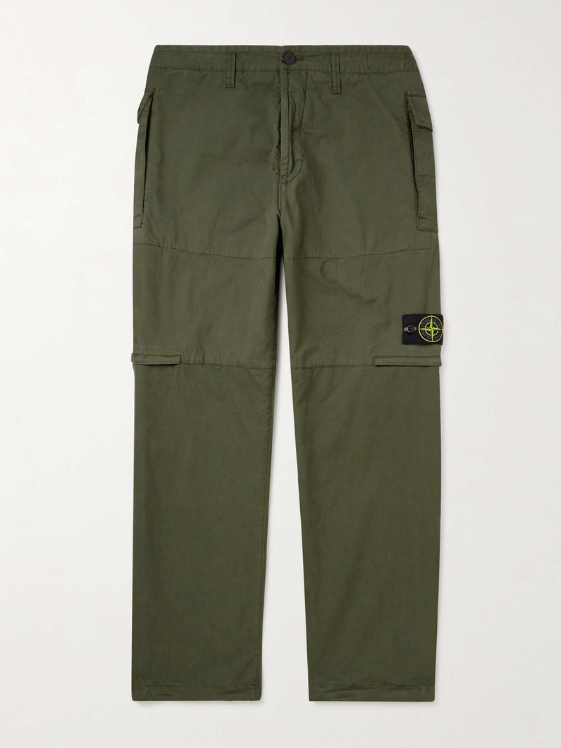 Straight-Leg Logo-Appliquéd Cotton-Blend Twill Cargo Trousers - 1