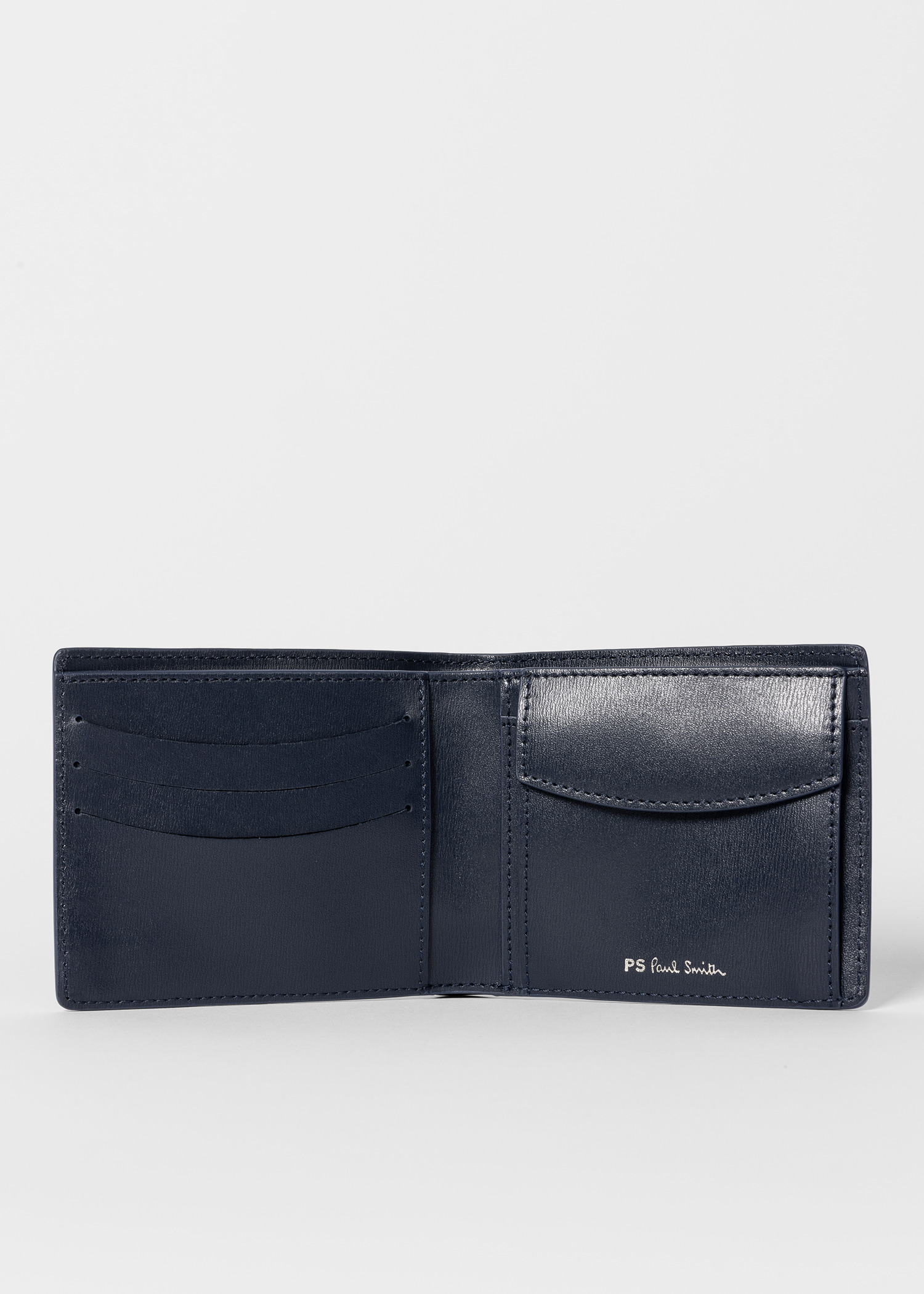 Navy 'Sports Stripe' Billfold and Coin Wallet - 4