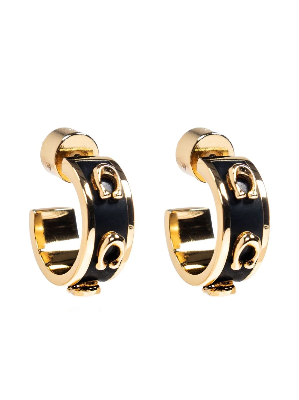enamel hoop earrings - 1