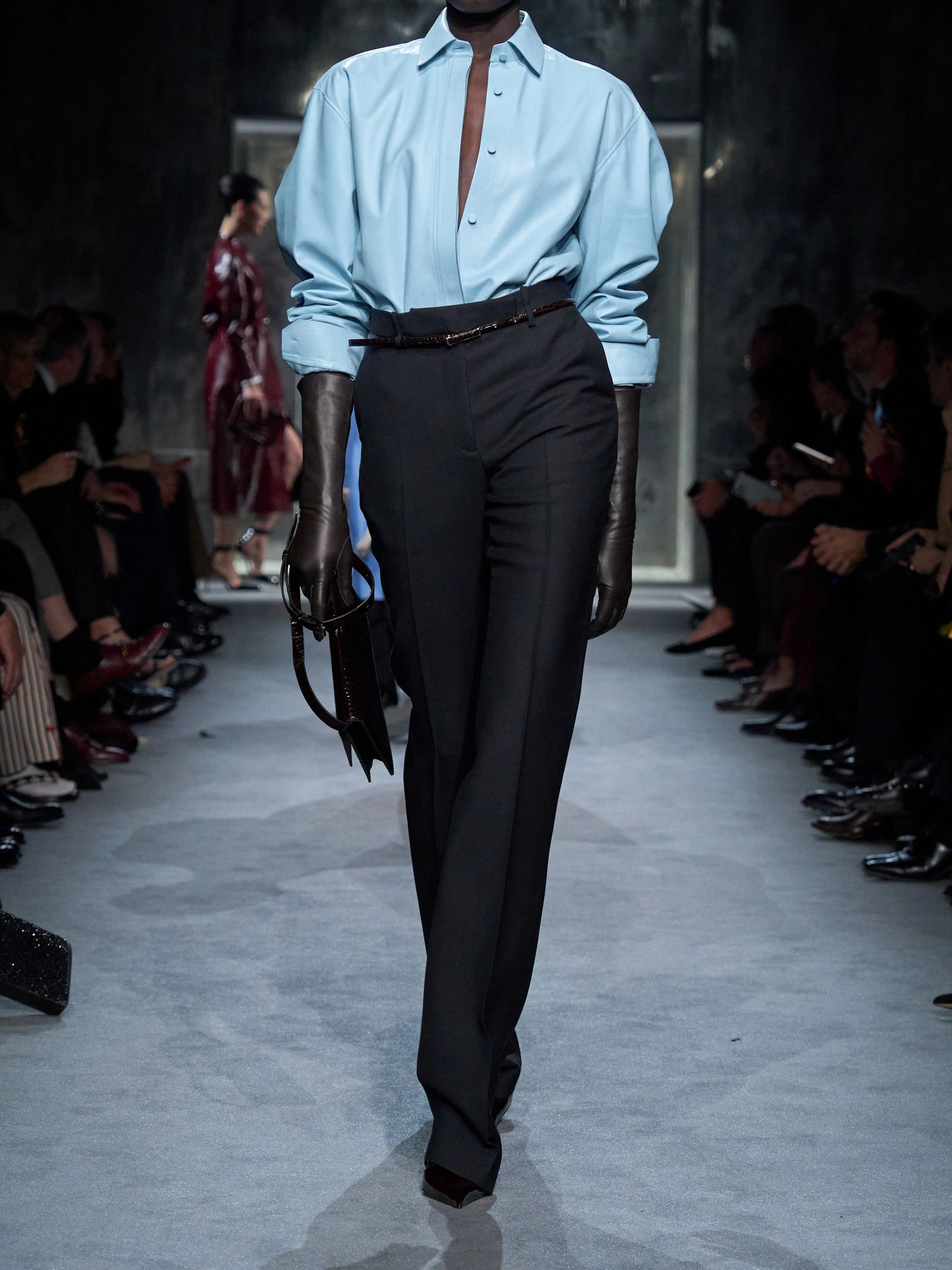 Leather shirt Light blue - 5