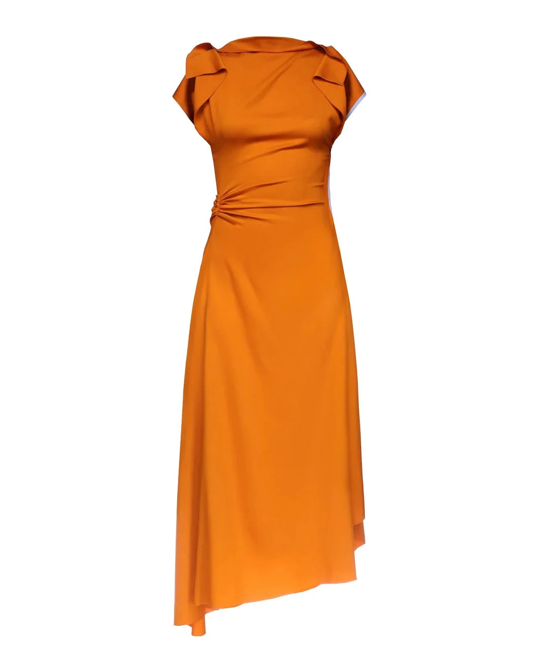 DRAPE SLEEVE MIDI DRESS - 1