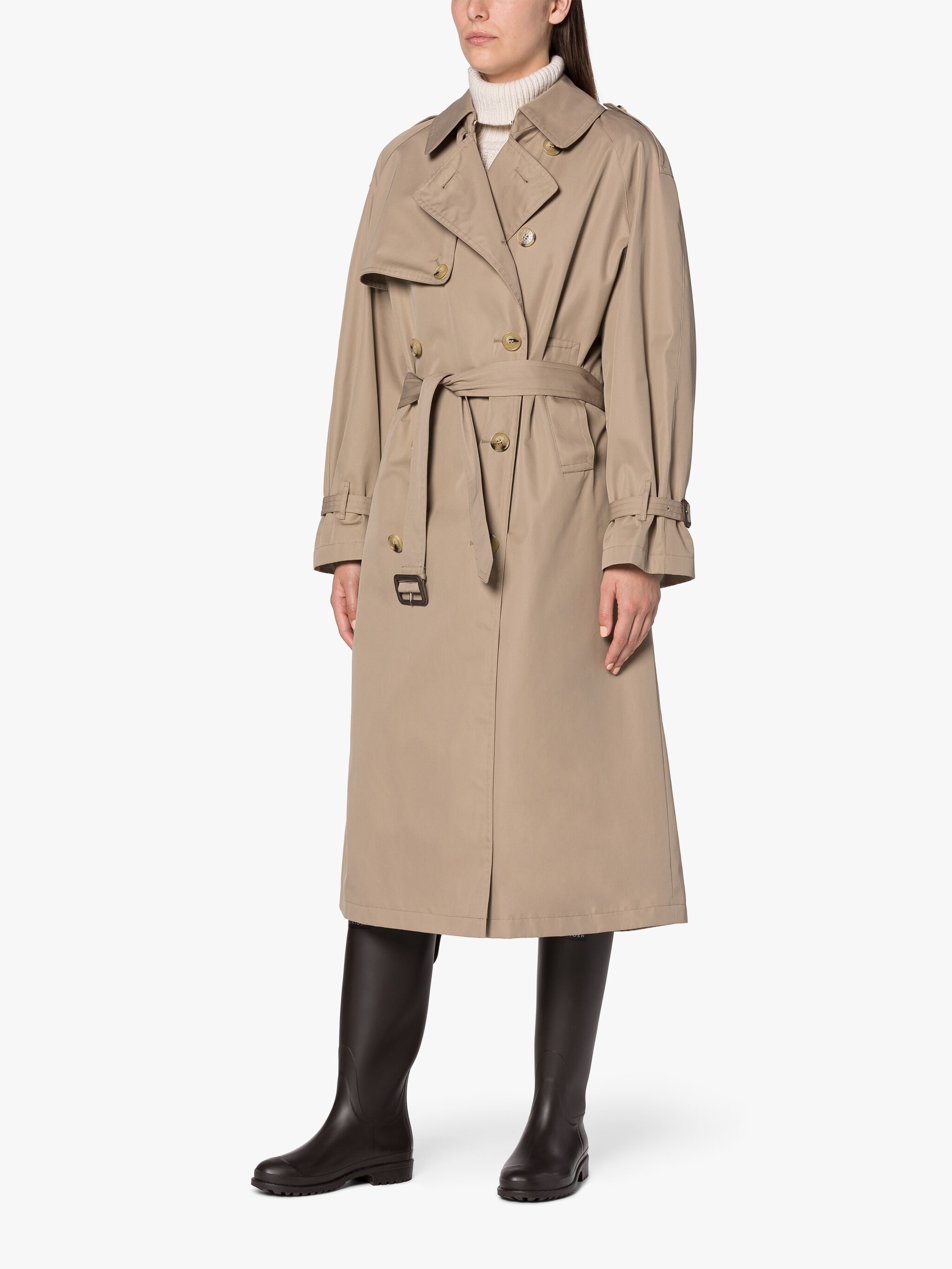 JAMIE SAND GABARDINE COTTON TRENCH COAT - 2