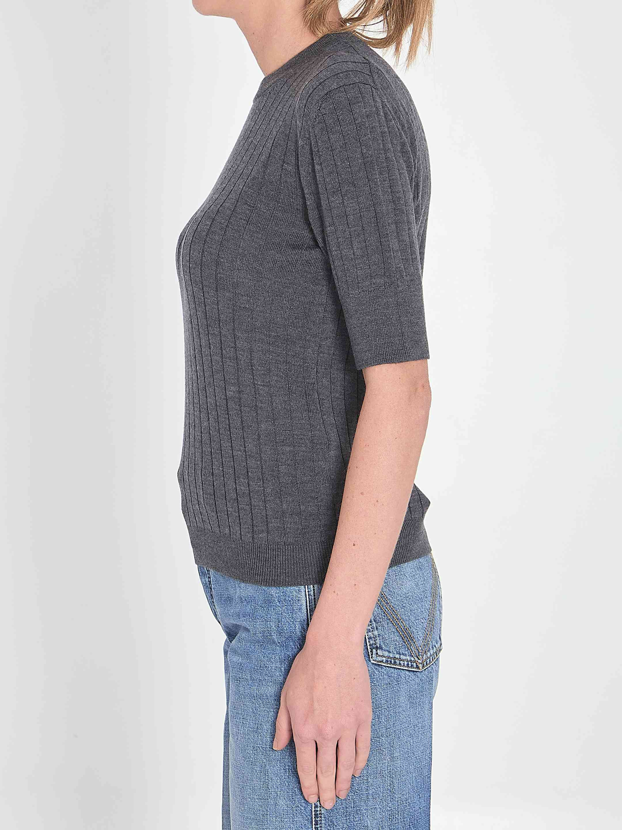 Bottega Veneta Women Ribbed Knit Cropped Top - 3