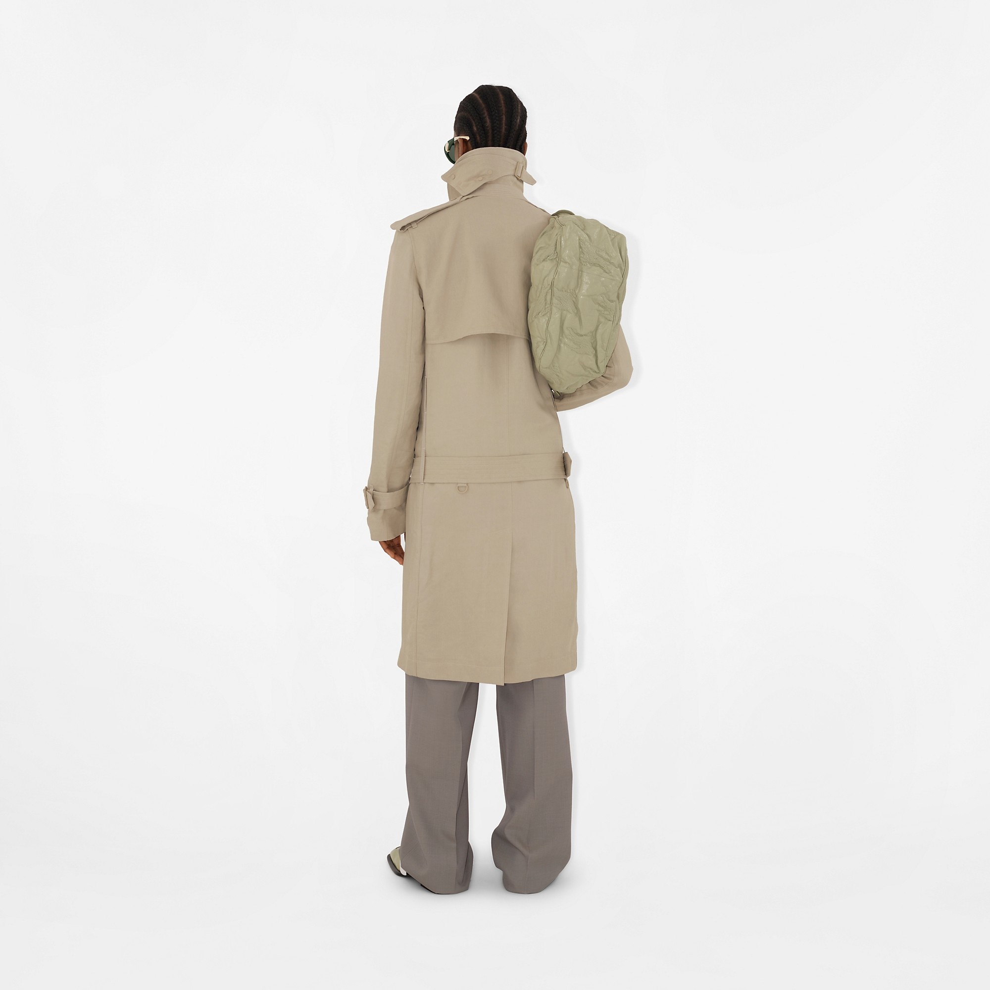 Long Tricotine Trench Coat - 4