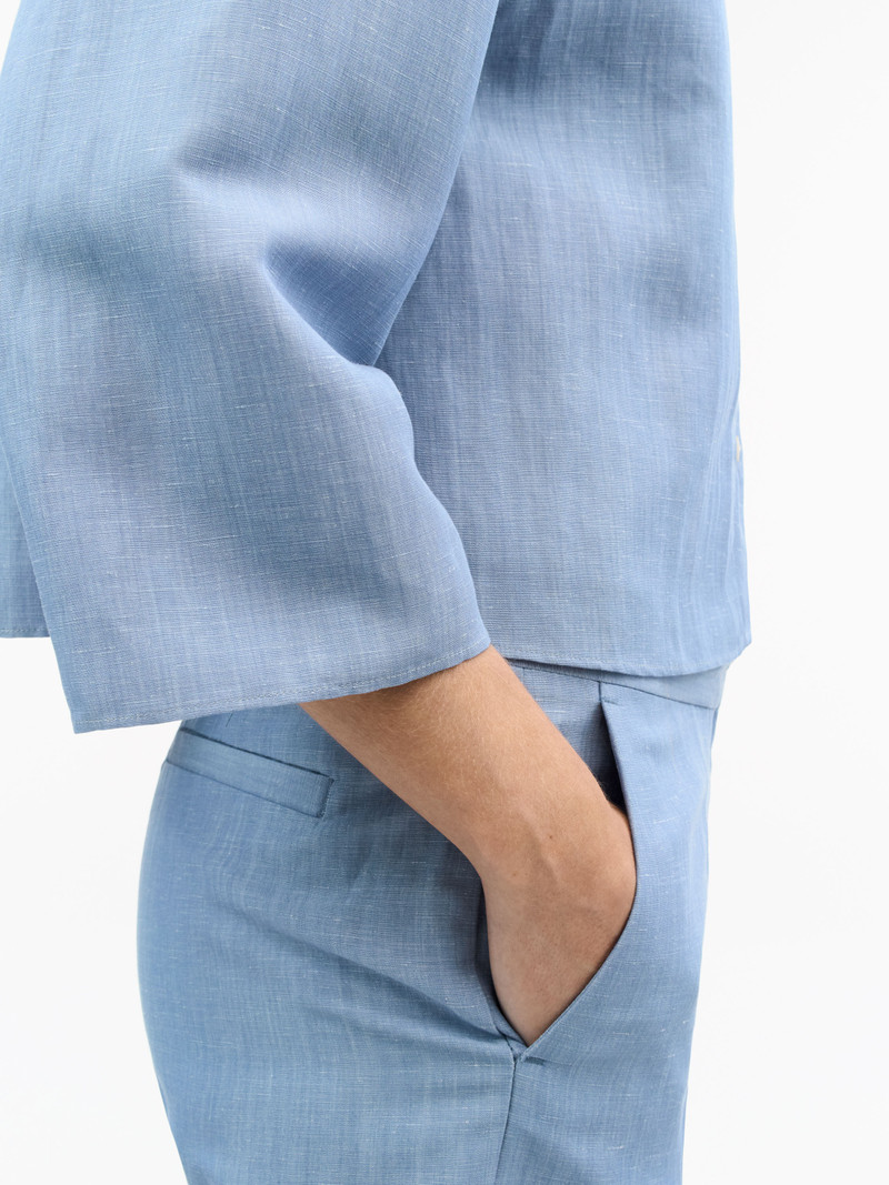 Corins Cropped Linen Shirt 5