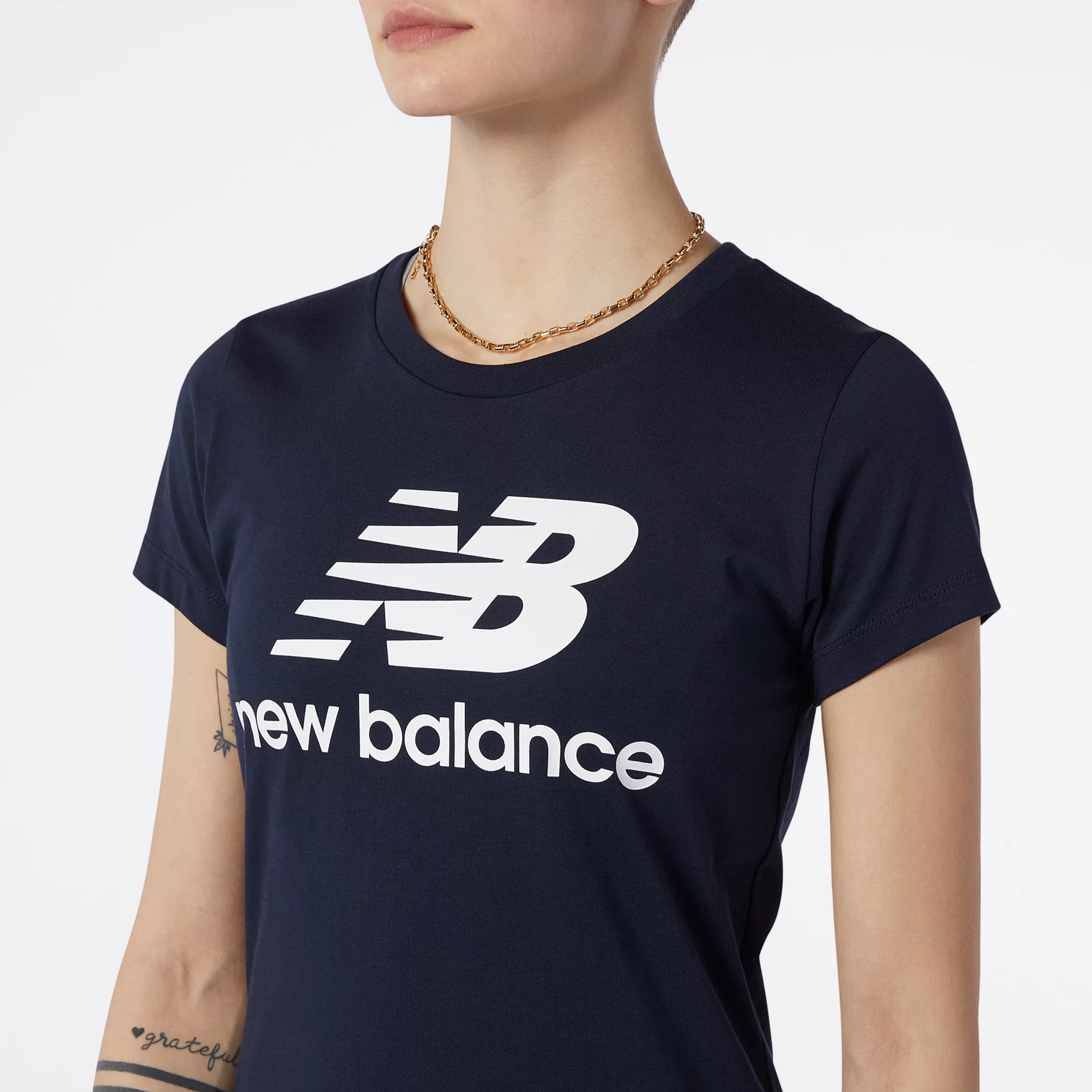 NB Essentials Stacked Logo Tee - 5