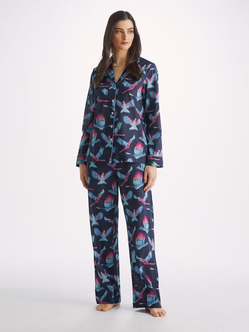 Women's Pyjamas Ledbury 63 Cotton Batiste Navy - 3