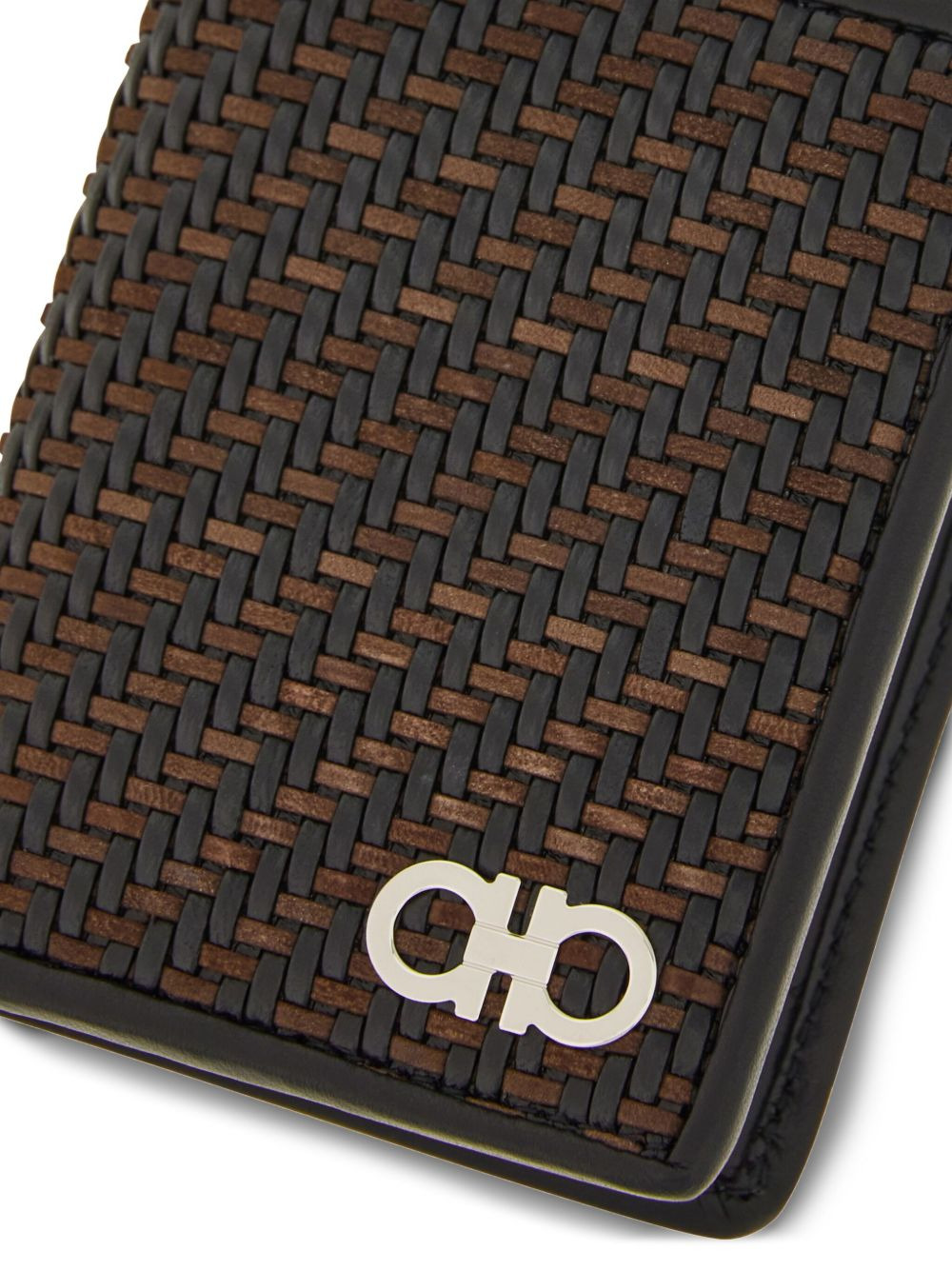woven leather cardholder - 4
