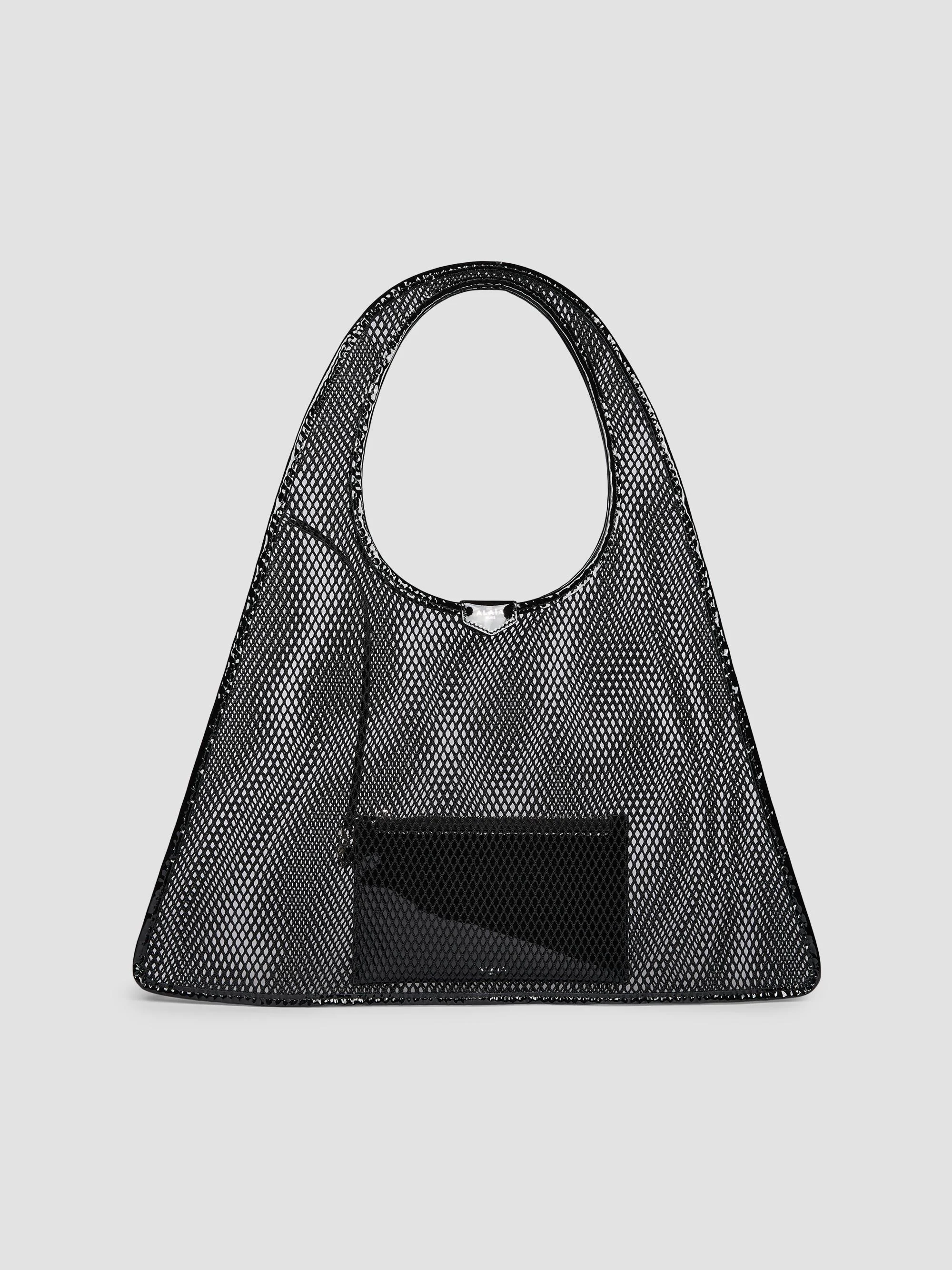 Women's One Piece Mesh Hobo Bag - Black - 1