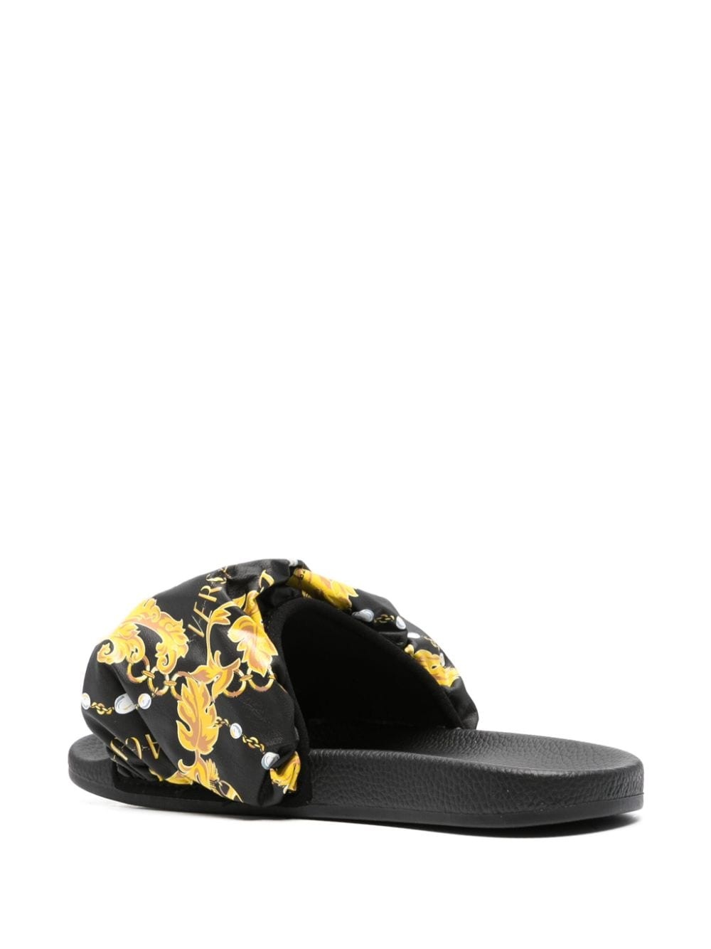 Chain Couture-print padded slides - 3