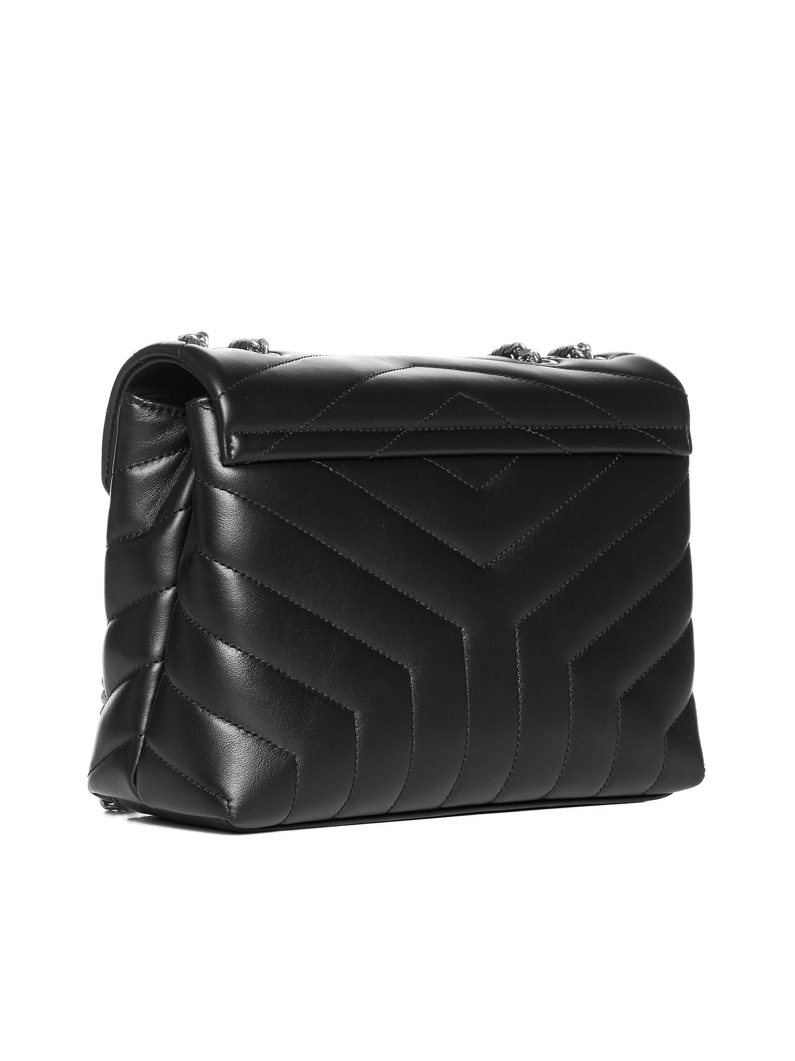 Saint Laurent Women Loulou Ysl Logo Leather Small Bag - 3