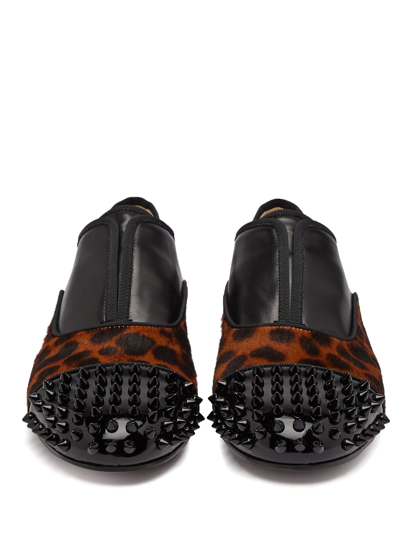 Alphagirl leather and calf-hair loafers - 5