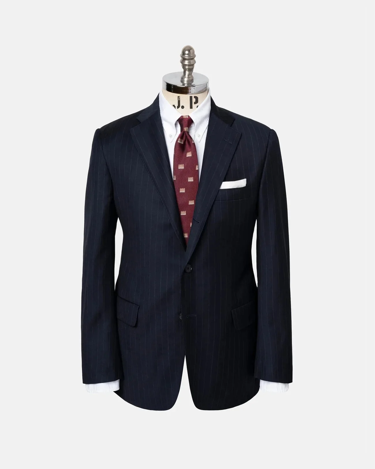 MADE-IN-USA NAVY CHALKSTRIPE SUIT - 1