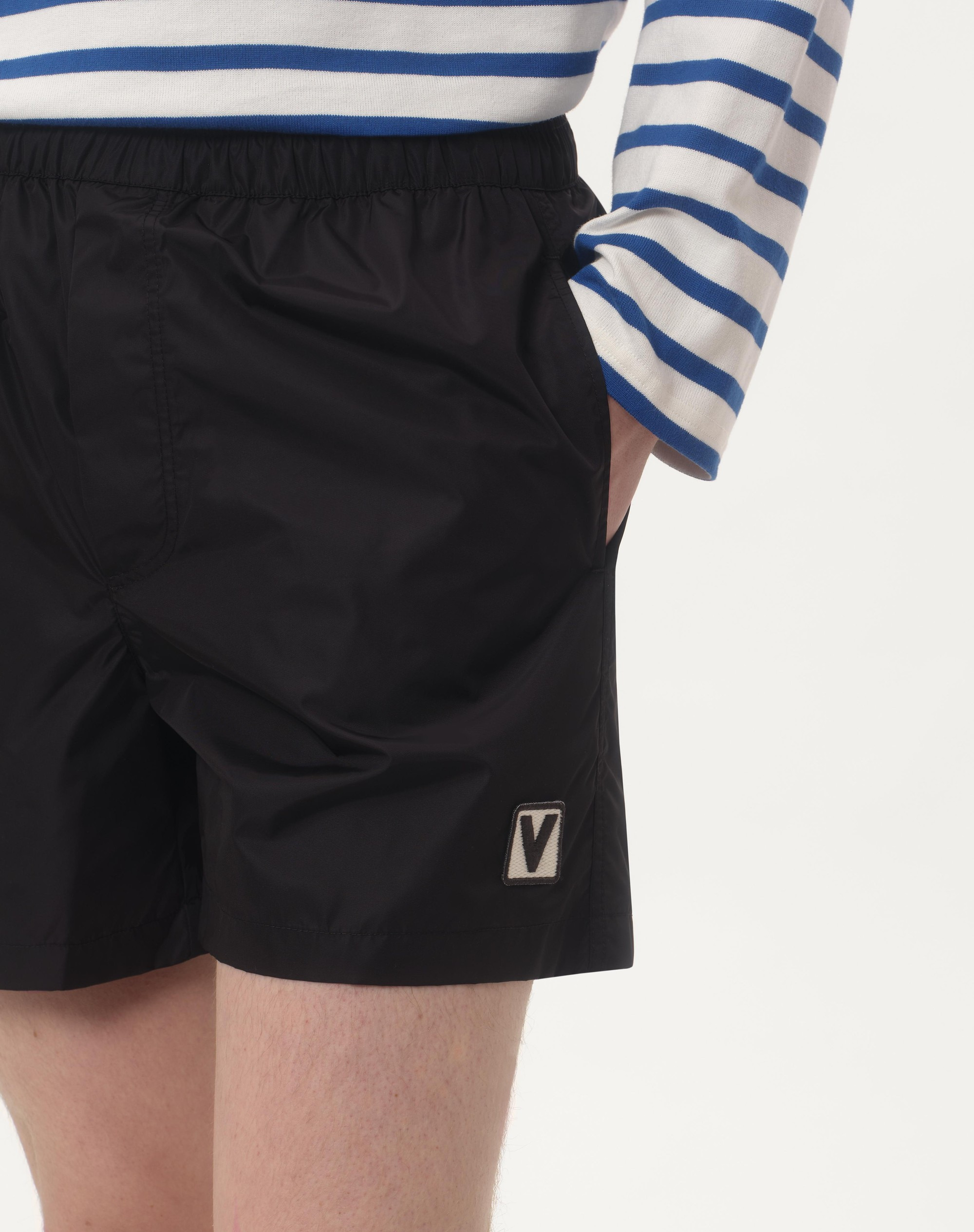 NYLON SWIMSUIT WITH CHEZ VALENTINO PATCH - 3