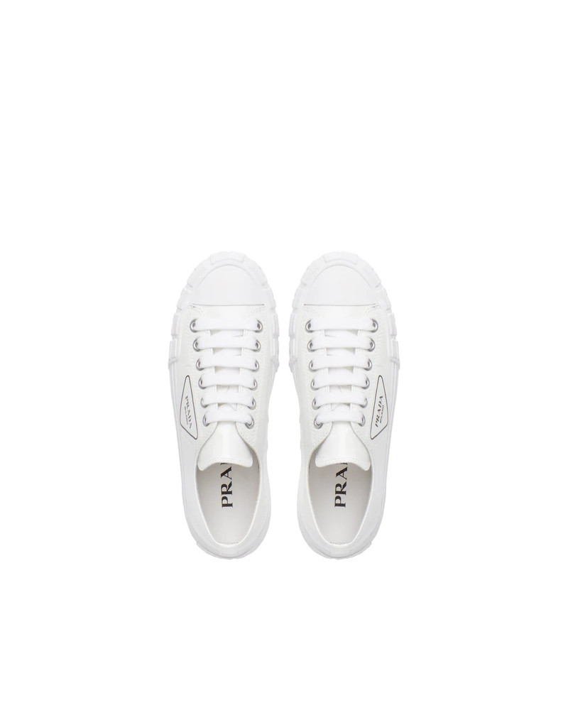 Prada Wheel patent leather sneakers with vulcanized rubber sole outlook