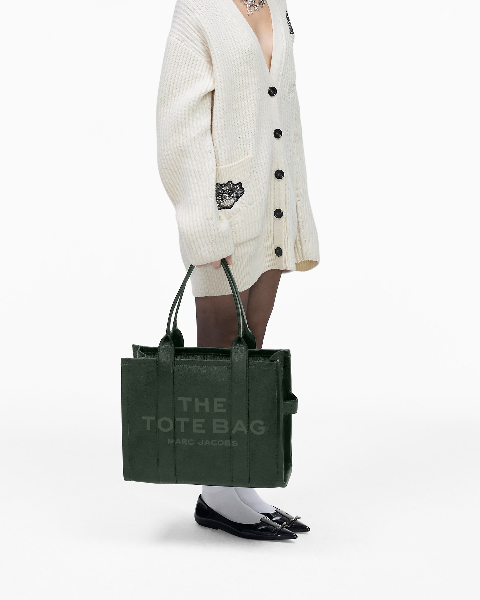 THE LEATHER LARGE TOTE BAG - 8