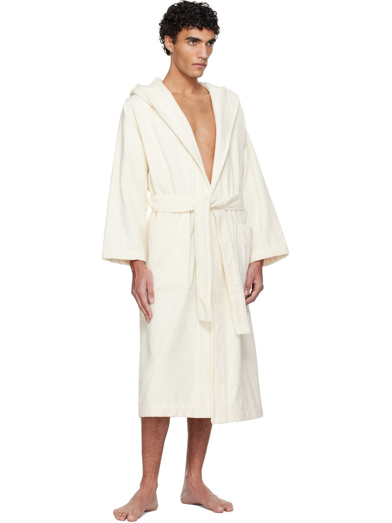 TEKLA Off-White Terry Hooded Bathrobe outlook