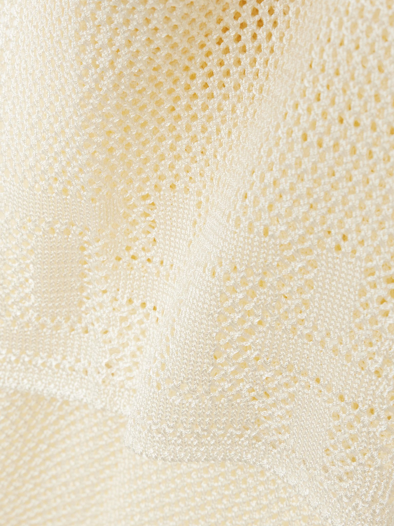 Crocheted wide-leg pants Beige - 4